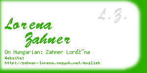 lorena zahner business card